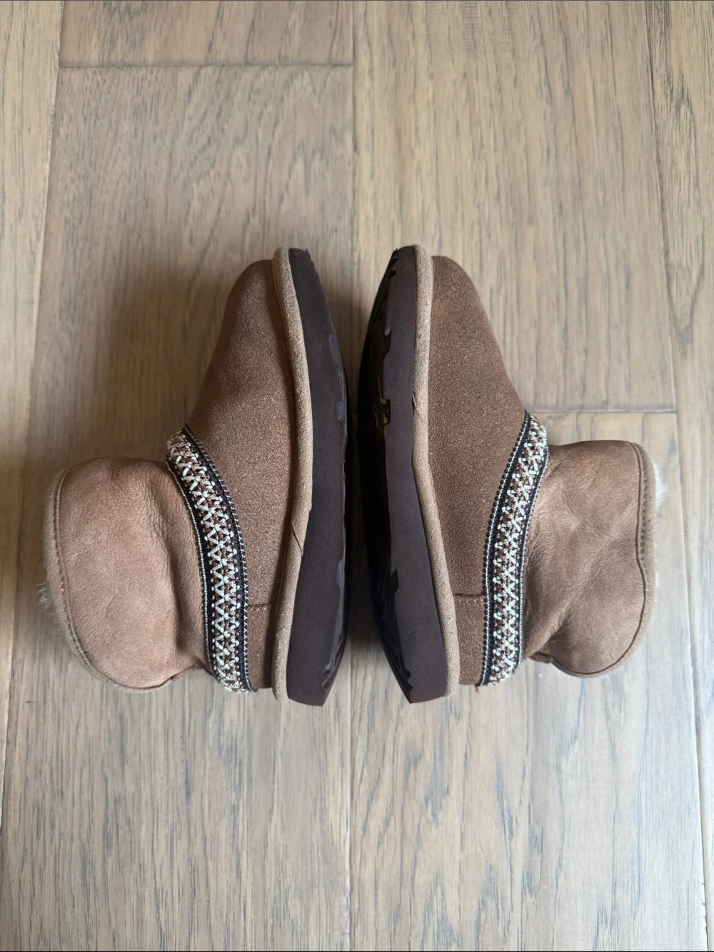 UGG Kids Classic Mini Crescent Tasman Chestnut Boots